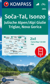 Wandelkaart  Soca-Tal, Isonzo, Alpi Giulie / Julische Alpen, Triglav, Nova Gorica |Kompass 2804 | 1:50.000 | ISBN 9783991542384