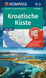Wandelkaart - Fietskaart Kroatische kust en eilanden | Kompass 2903  | 1:95.000 | ISBN 9783991545743