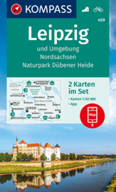 Wandelkaart Leipzig und Umgebung 2-delige set | Kompass 459 | ISBN 9783991212409