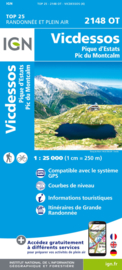 Wandelkaart Vicdessos, Pic d`Estats et de Montcalm, Pyrenees-Ariegeoises | Pyreneeën | IGN 2148OT - IGN 2148 OT