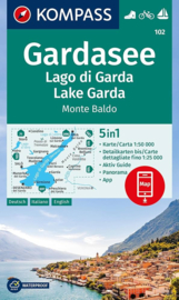 Wandelkaart Gardasee - Monte Baldo | Kompass 102 | 1:50.000 | ISBN 9783991540861