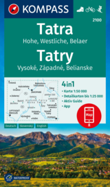 Wandelkaart Slowakije - Hoge Tatra-Vysoke Tatry | Kompass 2100 | 1:50.000 | ISBN 9783991540878
