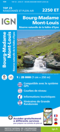 Wandelkaart Bourg Madam, Mont-Louis, Saillagouse | Pyreneeën |  IGN 2250ET - IGN 2250 ET | ISBN 9782758553687