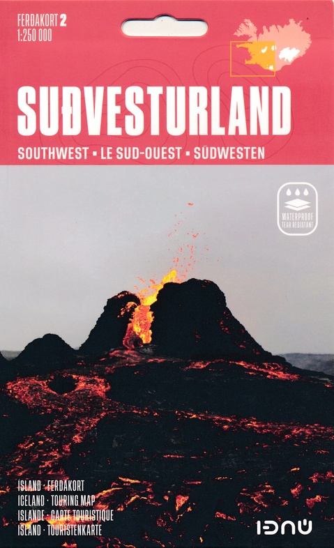 Wegenkaart Sudvesturland - Zuidwest IJsland | Ferdakort nr.2  | 1:250.000 | ISBN 9789979675488