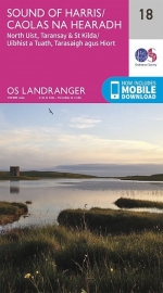 Wandelkaart Sound Of Harris, North Uist, Taransay & St Kilda | Ordnance Survey 18 | ISBN 97803192161163