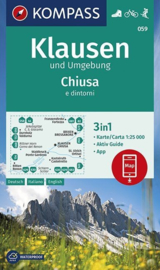 Wandelkaart Klausen und Umgebung / Chiusae e dintorni | Kompass 059 | 1:25.000 | ISBN 9783990447260