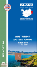 Wandelkaart Austfirdir - IJsland nr. 14 | Mal og Menning | ISBN 9789979341492