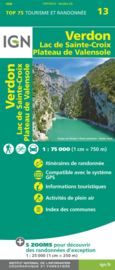 Wandelkaart - Fietskaart Verdon, Lac de Sainte-Croix, Valensole nr. 13 | ISBN 9782758554745