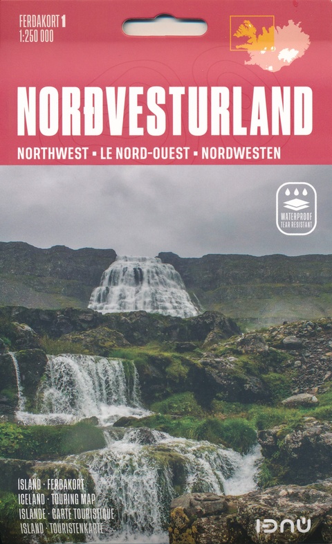 Wegenkaart Nordvesturland - Noordwest IJsland | Ferdakort nr. 1| 1:250.000 | ISBN 9789979675471