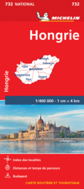 Wegenkaart Hongarije  | Michelin | 1:400.000 | ISBN 9782067171862