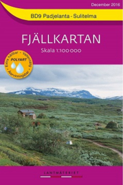 Wandelkaart Padjelanta : Sulitelma Fjällkarta | Lantmateriet BD09 | ISBN 9789158895874