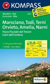 Wandelkaart Marsciano - Todi - Terni - Orvieto - Amelia - Narni | Kompass 2472 | ISBN 9783850268455