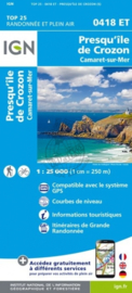 Wandelkaart Camaret, Presqu`Île de Crozon, Morgat | IGN  0418ET - IGN 0418 ET | Bretagne