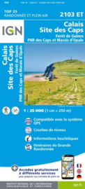 Wandelkaart Calais Site des Caps -Foret de Guines | Pays de Calais |  IGN 2103 ET - IGN 2103ET