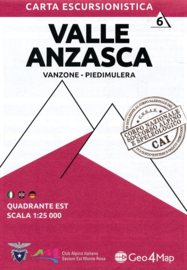 Wandelkaart Valle Anzasca oost - Vanzone - Piedimulera | Geo4Map kaart 6 | 1:25.000 | ISBN 9788899606091