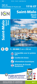 Wandelkaart 1116ET - 1116 ET St.-Malo, Dinard, Dinan, Rothéneuf, Cancale, Châteauneuf-d`ille-Vilaine | Bretagne | ISBN 9782758551799