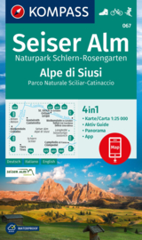 Wandelkaart Seiser Alm - Naturpark Schlern - Rosengarten | Kompass 067 | 1:25.000 | ISBN 9783991218722