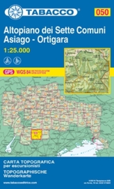 Wandelkaart Altopiano dei Sette Comuni / Asiago - Ortigara | Tabacco 50 | 1:25.000 | ISBN 9788883151255