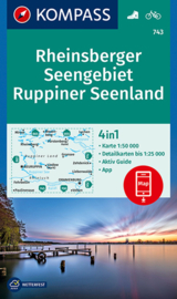 Wandelkaart Rheinsberger Seengebiet - Ruppiner Land | Kompass 743 | ISBN 9783990448519