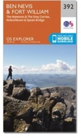 Wandelkaart Ben Nevis & Fort William | Ordnance Survey Explorer maps 392 | 1:25.000 | ISBN 9780319246351