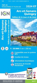 Wandelkaart Arc-et-Senans, Quingey, Vallees de la Loue et du Lison | Jura | IGN 3324ET - IGN 3324 ET | ISBN 9782758550136