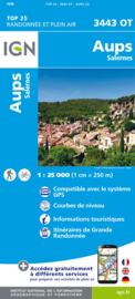 Wandelkaart Aups, Lorgues, Salernes, Cotignac, Var, Verdon | Provence |  IGN 3443OT - IGN 3443 OT