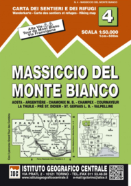 Wandelkaart IGC 4 Massiccio del Monte Bianco | 1:50.000 | ISBN 9788896455043