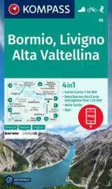 Wandelkaart Bormio-Livigno-Valtellina | Kompass 96 | 1:50.000 | ISBN 9783991214922