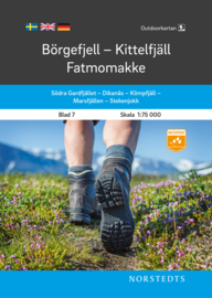 Wandelkaart Börgefjell - Kittelfjäll - Fatmomakke -  outdoor fjall 07 | Norsteds | 1:75.000 | ISBN 9789113105048