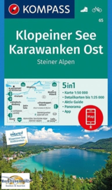 Wandelkaart Klopeiner See - Karawanken - Ost | Kompass 65 | 1:50.000 | ISBN 9783990443835