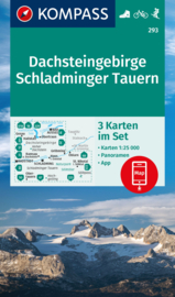 Wandelkaart Dachsteingruppe, Schladminger Tauern | Kompass 293  - 3 delige set | 1:50.000 | ISBN 9783991217688