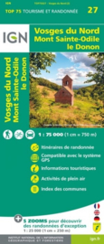 Wandelkaart - Fietskaart Vogezen - Vosges du Nord - Mont Sainte Odile - Le Donon nr. 27 | 1:75.000 | ISBN 9782758549734