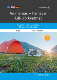 Wandelkaart Ammarnäs - Hemavan - Lill - Björkvattne - outdoor fjall 06 | Norsteds | 1:75.000 | ISBN 9789113105031