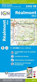 Topo-, wandelkaart Réalmont / Albant |  IGN 2342SB | ISBN 9782758534211