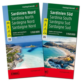 Fietskaart - wegenkaart Sardinië Noord + Zuid | Freytag & Berndt | 1:150.000 | ISBN 9783707922288