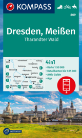 Wandelkaart  Dresden - Meissen | Kompass 809 | 1:50.000 | ISBN 9783991218753