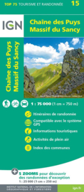 Wandelkaart - Fietskaart Chaîne des Puys, Massif du Sancy, Auvergne nr. 15 | 1:75.000 | ISBN 9782758554677