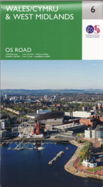 Wegenkaart Wales & West Midlands | Ordnance Survey road map 6 | 1:250.000 | ISBN 9780319263785