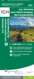 Wandelkaart Santiago de Compostela  routes - Overzichtskaart | IGN | 1:1,1 miljoen | ISBN 9782758550761