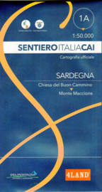 Wandelkaart Sardinië  - Sentiero Italia-kaart n. 1A -C | 4Land | 1:50.000 | ISBN 9791280496324