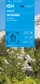 Wandelkaart Luc-en-Diois, Valdrôme, Col de Cabre | Drome | IGN 3238OT - IGN 3238 OT | ISBN 9782758557043