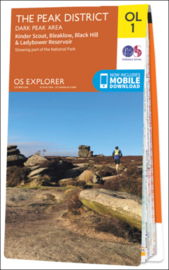 Wandelkaart The Peak district-Dark Peak Area | Explorer Maps OL1 | Ordnance Survey | 1:25.000 |  ISBN 9780319263655