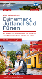 Fietskaart Denemarken - Jutland Zuid / Funen | ADFC | 1:150.000 | ISBN 9783969901601