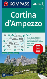 Wandelkaart Cortina D`Ampezzo | Kompass 55 | 1:50.000 | ISBN 9783990444795