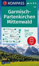 Wandelkaart Garmisch Partenkirchen / Mittenwald | Kompass 790 | 1:35.000 | ISBN 9783990448922