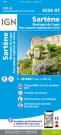 Wandelkaart Sartene, Montagne de Cagna, PNR de la Corse | Corsica -  IGN 4254OT - 4254 OT