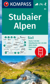 Wandelkaart Stubaier Alpen | Kompass 83 | 1:50.000 | ISBN 9783991217718