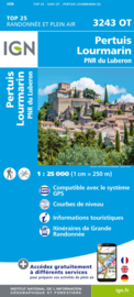 Wandelkaart Pertuis, Lourmarin, PNR du Luberon, Cadenet, Bonnieux, Peyrolles-en-Provence Alpen | Vaucluse - Drome | IGN 3243OT - IGN 3243 OT | ISBN 9782758551959