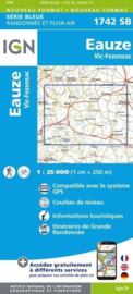 Topo-, wandelkaart Eauze / Vic-Fezensac |  IGN 1742SB | ISBN 9782758535515