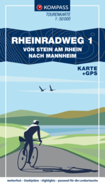 Fietskaart Rheinradweg 1 : Bodensee - Mannheim | Kompass 7008 | 1: 50.000 | ISBN 9783991542810